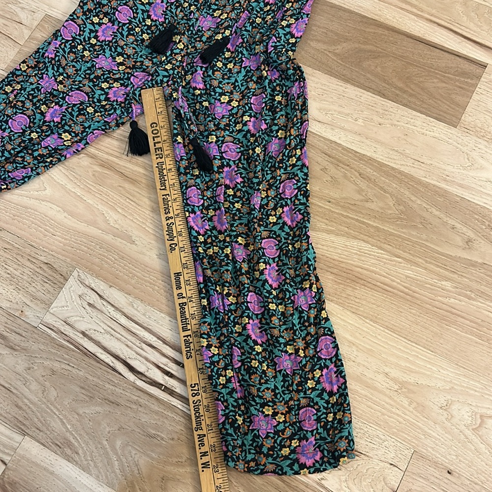 Spell Floral Jumpsuit in Black and Pink - Picture 7 of 7